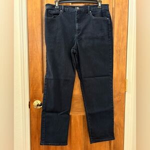 Gloria Vanderbilt Black Relaxed Jeans Smooth Denim